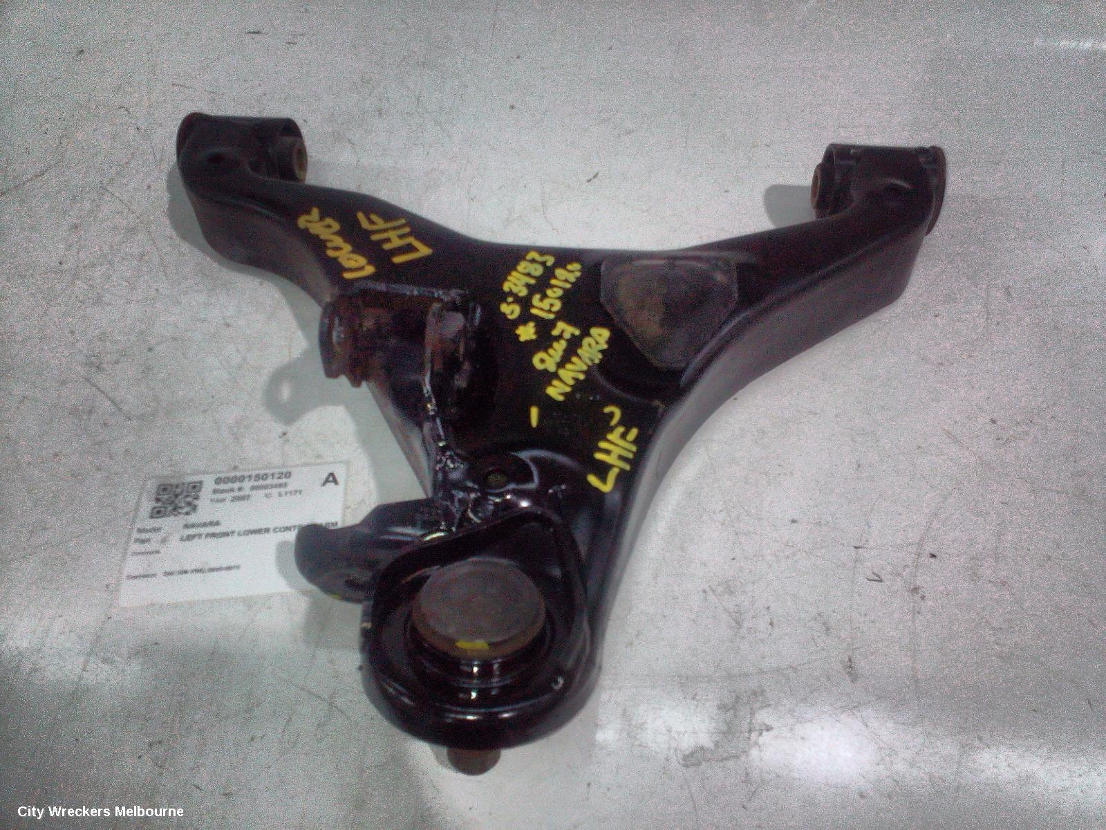 NISSAN NAVARA LEFT FRONT LOWER CONTROL ARM, D40 (VIN VSK), 09/2005 - 08/2015