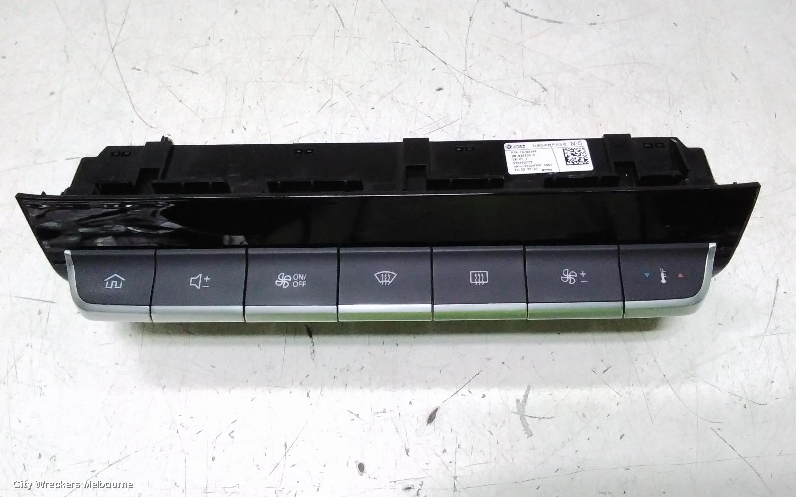 MG ZS HEATER/AC CONTROLS, AZS1, NON CLIMATE CONTROL, 7 BUTTON TYPE, ZST, 01/2020 - 06/2025