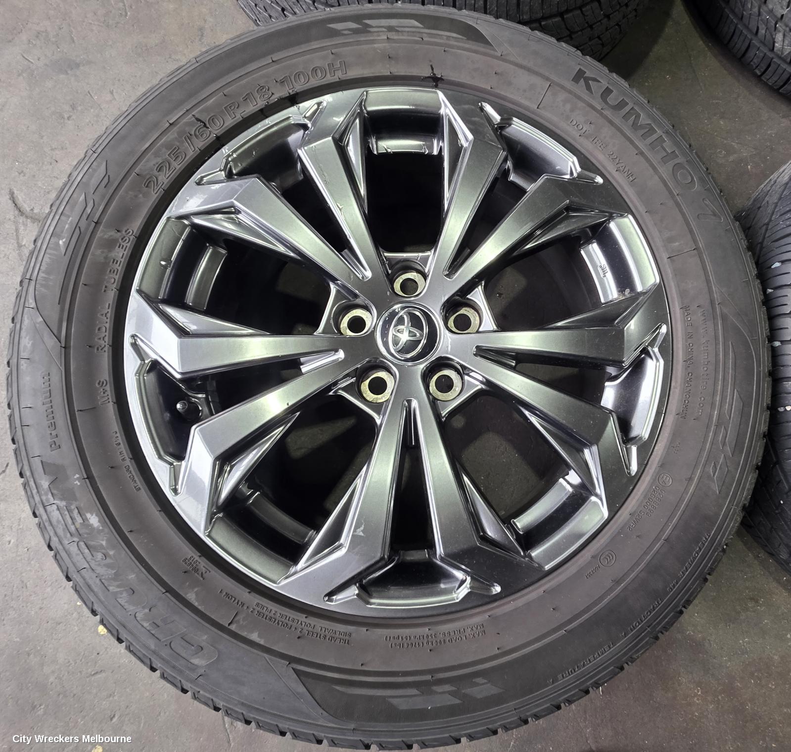 TOYOTA RAV4 WHEEL MAG, XA60, FACTORY, 18X7.5IN, 5 V SPOKE, GREY, 12/2025 ONWARDS