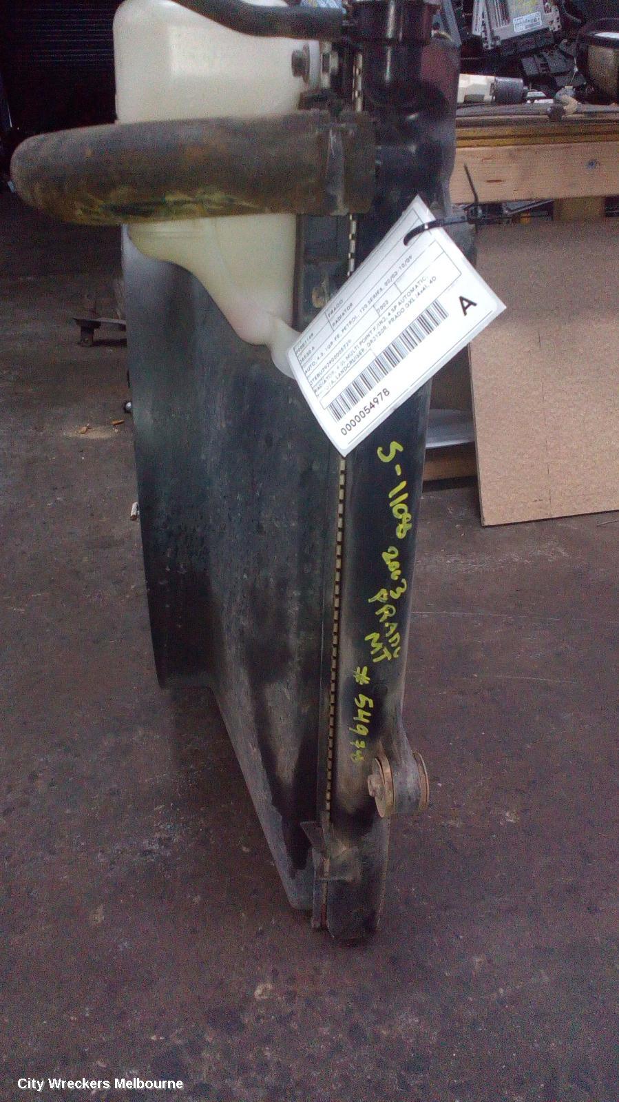 TOYOTA PRADO RADIATOR, MANUAL, 4.0, 1GR-FE, PETROL, 120 SERIES, 02/2003 - 10/2009