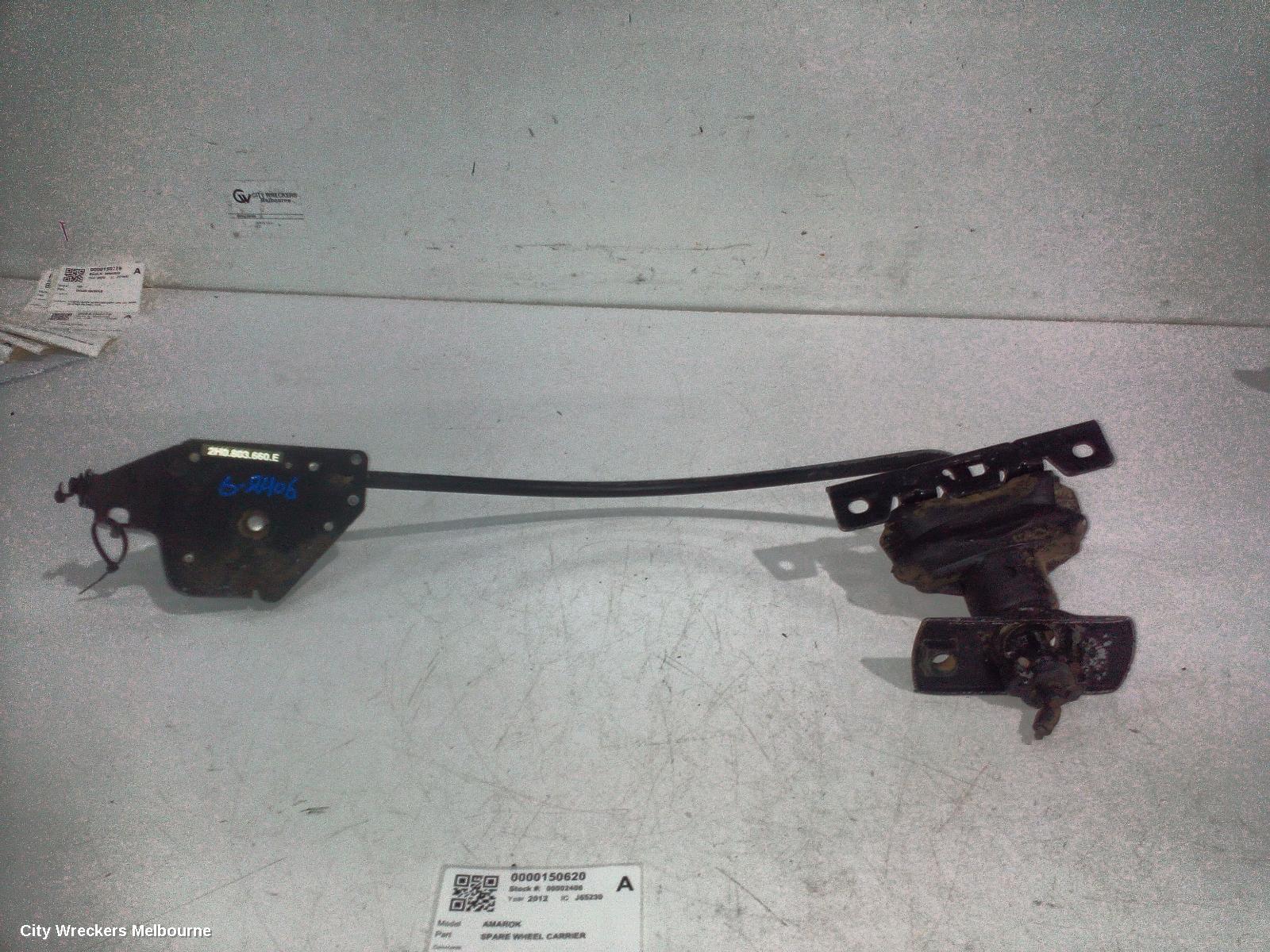 VOLKSWAGEN AMAROK SPARE WHEEL CARRIER, 2H, 16IN, SINGLE CAB/DUAL CAB, 10/2010 - 09/2022