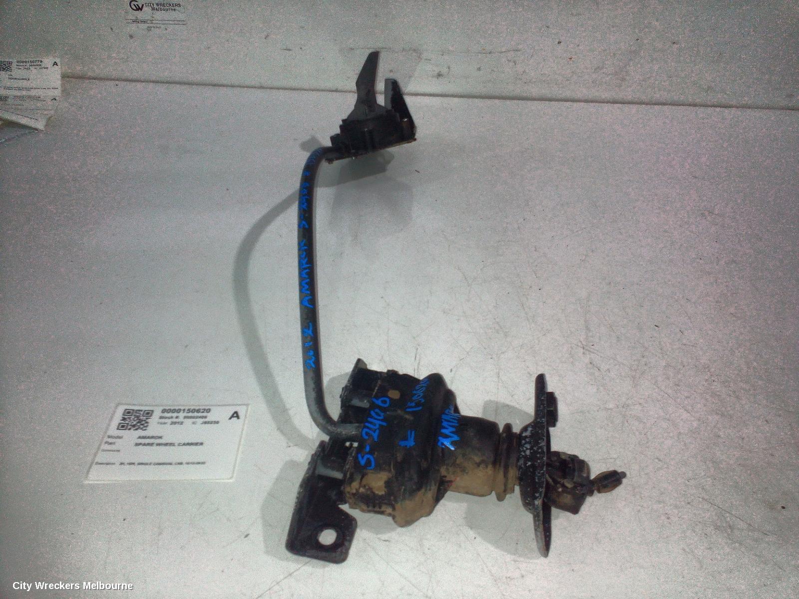 VOLKSWAGEN AMAROK SPARE WHEEL CARRIER, 2H, 16IN, SINGLE CAB/DUAL CAB, 10/2010 - 09/2022