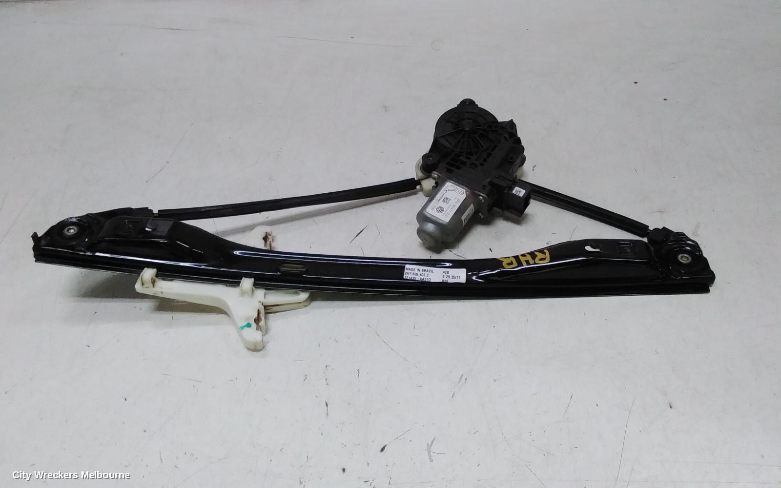 VOLKSWAGEN AMAROK RIGHT REAR WND REG/MOTOR, 2H, 10/2010 - 09/2022