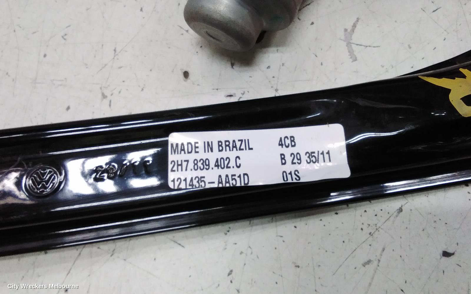 VOLKSWAGEN AMAROK RIGHT REAR WND REG/MOTOR, 2H, 10/2010 - 09/2022