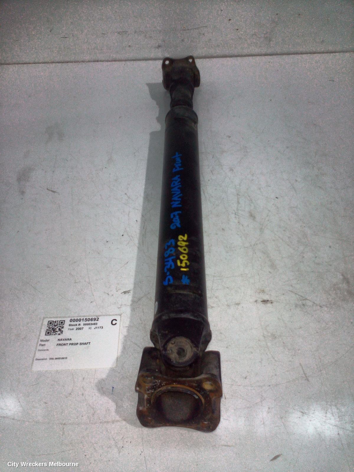 NISSAN NAVARA FRONT PROP SHAFT, D40, 09/2005 - 08/2015