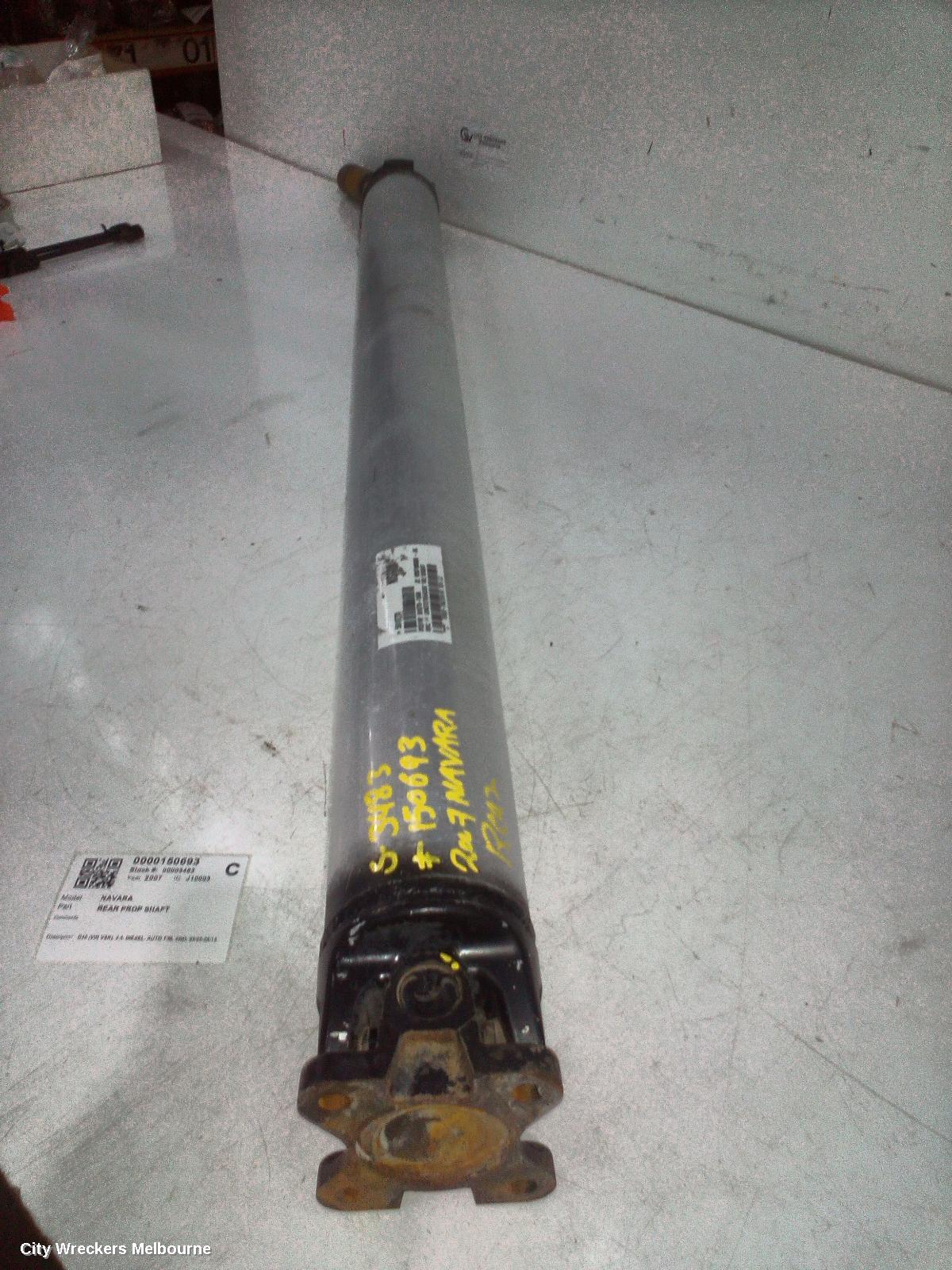 NISSAN NAVARA REAR DRIVE SHAFT, D40 (VIN VSK), 2.5, DIESEL, AUTO T/M, 4WD, 09/2005 - 08/2015