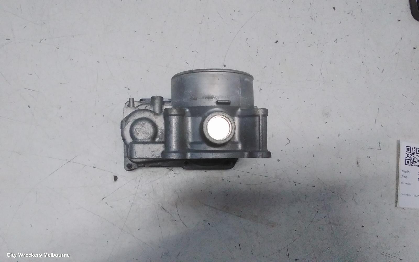 MAZDA 3 THROTTLE BODY, 2.0, PETROL, BM-BN, 11/2013 - 02/2019