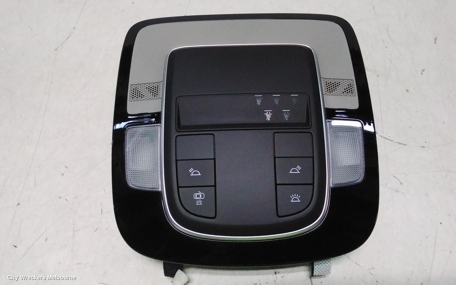 HYUNDAI SANTA FE COURTESY LIGHT, FRONT, NON SUNROOF SWITCH, NON SUNGLASS HOLDER TYPE, BLACK, TM, 03/2018 - 10/2023