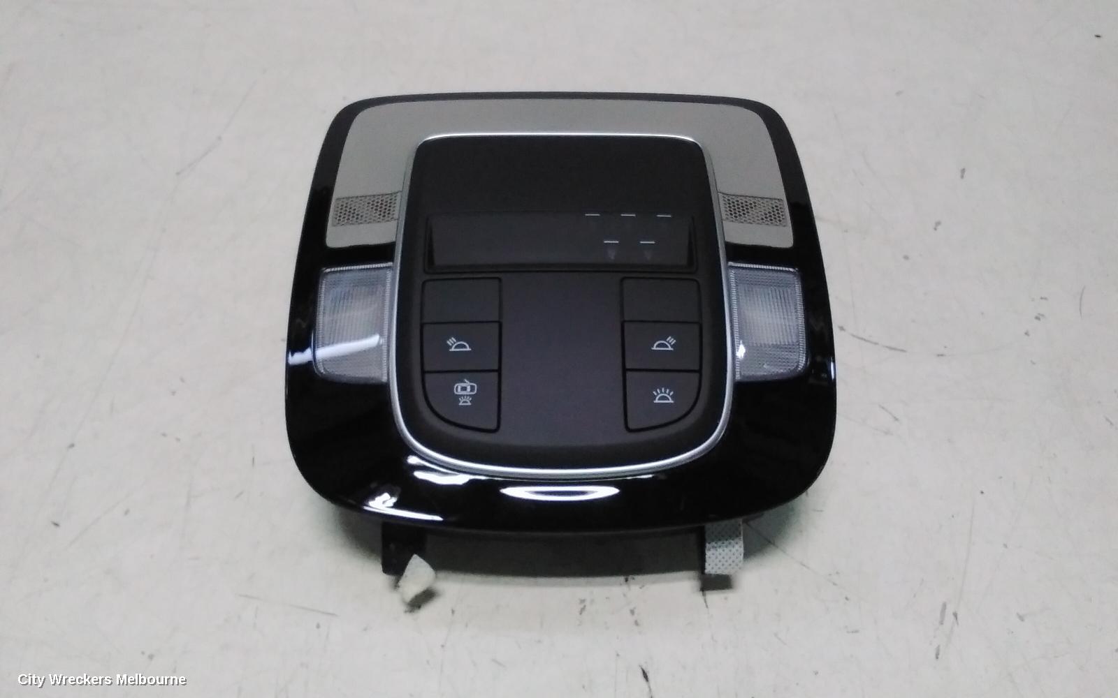 HYUNDAI SANTA FE COURTESY LIGHT, FRONT, NON SUNROOF SWITCH, NON SUNGLASS HOLDER TYPE, BLACK, TM, 03/2018 - 10/2023