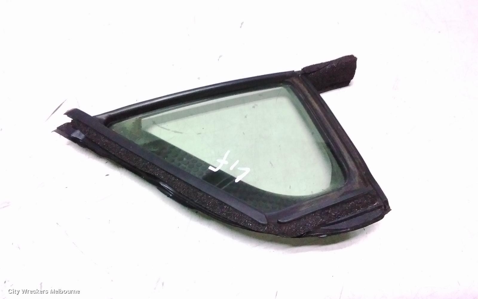 TOYOTA PRIUS LEFT FRONT 1/4 DOOR GLASS, NHP10R, AQUA, HATCH, 12/2011 - 03/2020