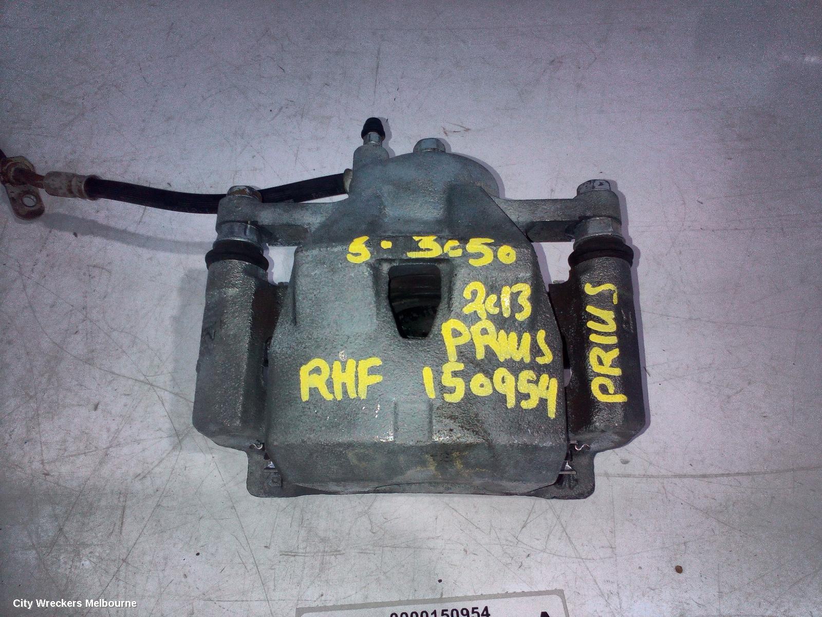 TOYOTA PRIUS CALIPER, NHP10R, PRIUS C, RH FRONT, 12/2011 - 03/2020