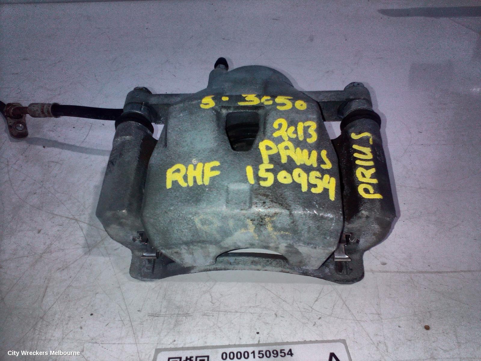 TOYOTA PRIUS CALIPER, NHP10R, PRIUS C, RH FRONT, 12/2011 - 03/2020