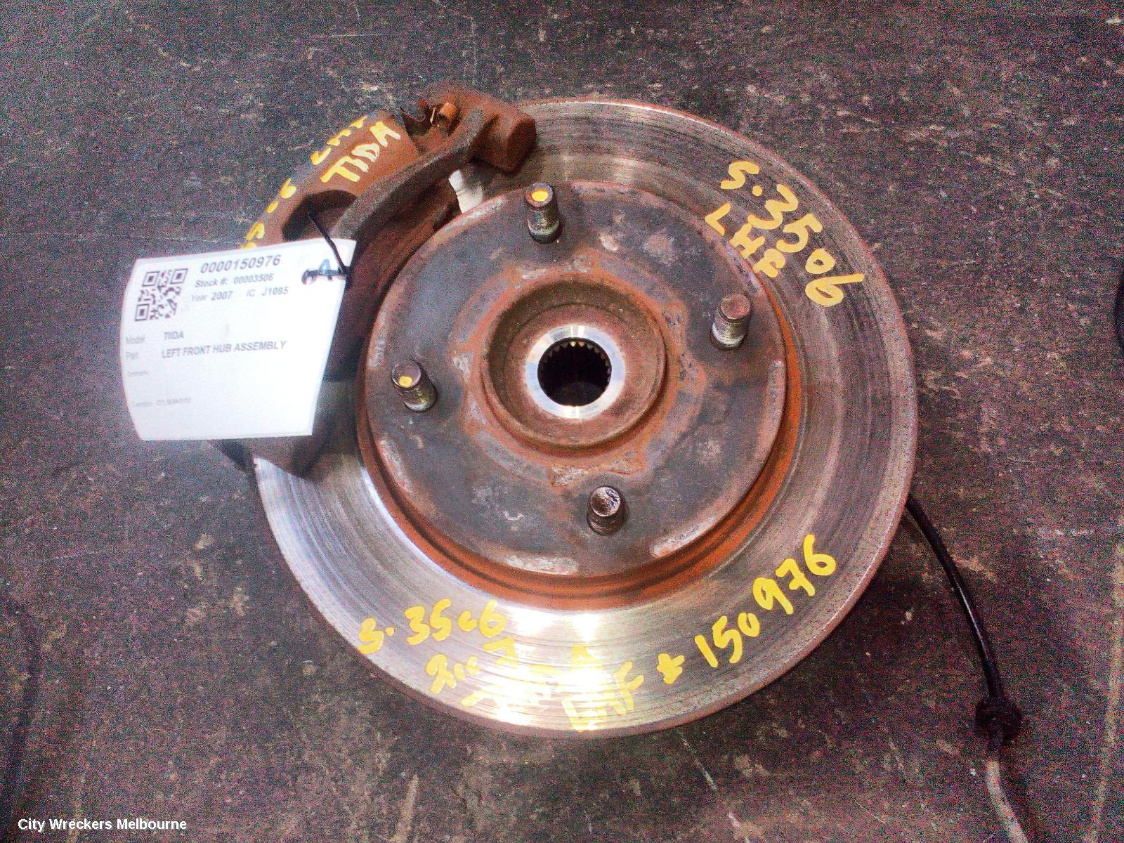 NISSAN TIIDA LEFT FRONT HUB ASSEMBLY, C11, 09/2004 - 01/2013