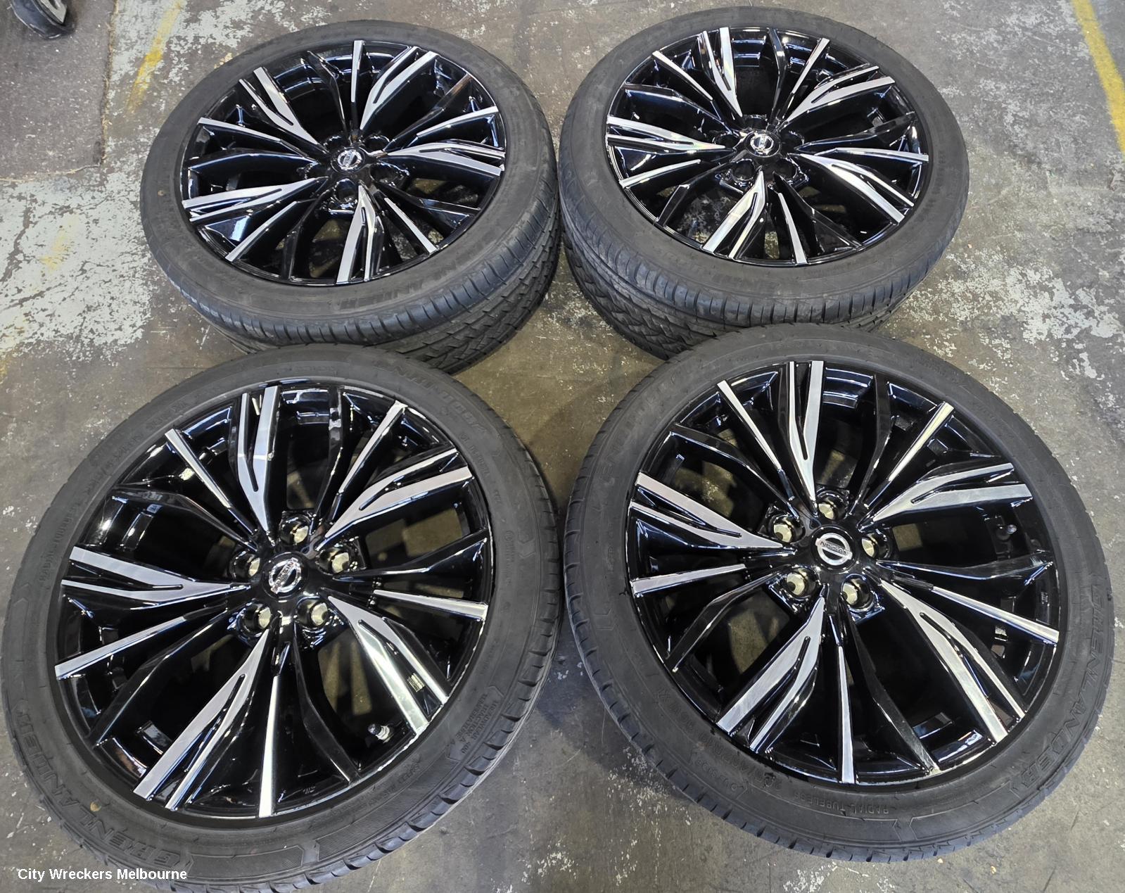 NISSAN JUKE WHEEL MAG, FACTORY, 19X7IN, MULTI SPOKE, BI-COLOUR, BLACK/SILVER, F16, 03/2020 ONWARDS