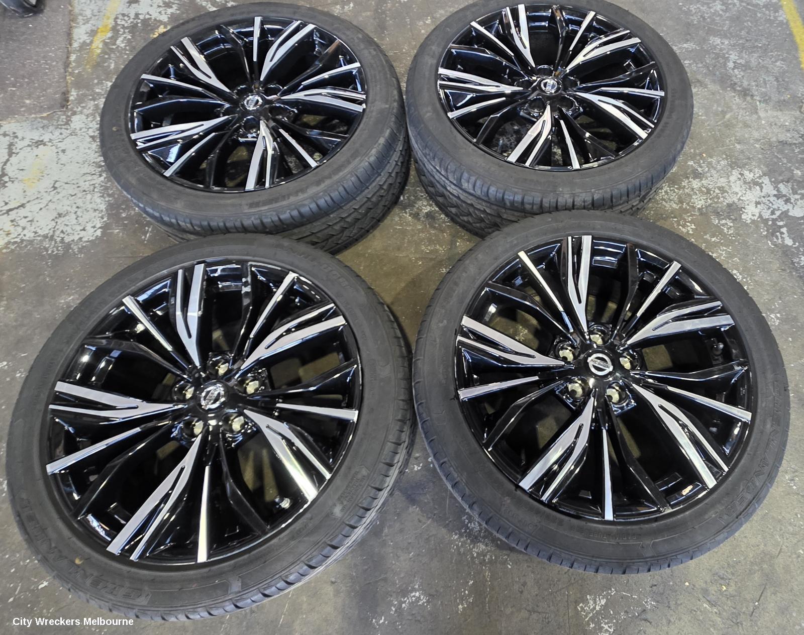 NISSAN JUKE WHEEL MAG, FACTORY, 19X7IN, MULTI SPOKE, BI-COLOUR, BLACK/SILVER, F16, 03/2020 ONWARDS