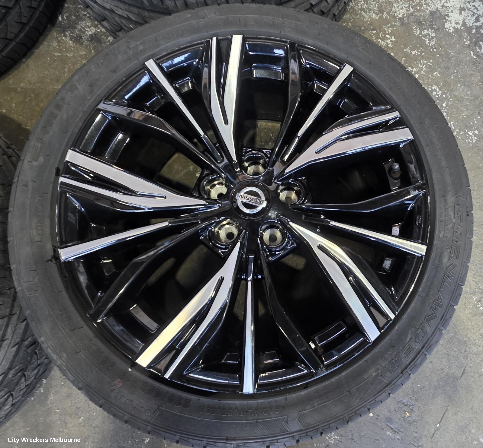 NISSAN JUKE WHEEL MAG, FACTORY, 19X7IN, MULTI SPOKE, BI-COLOUR, BLACK/SILVER, F16, 03/2020 ONWARDS