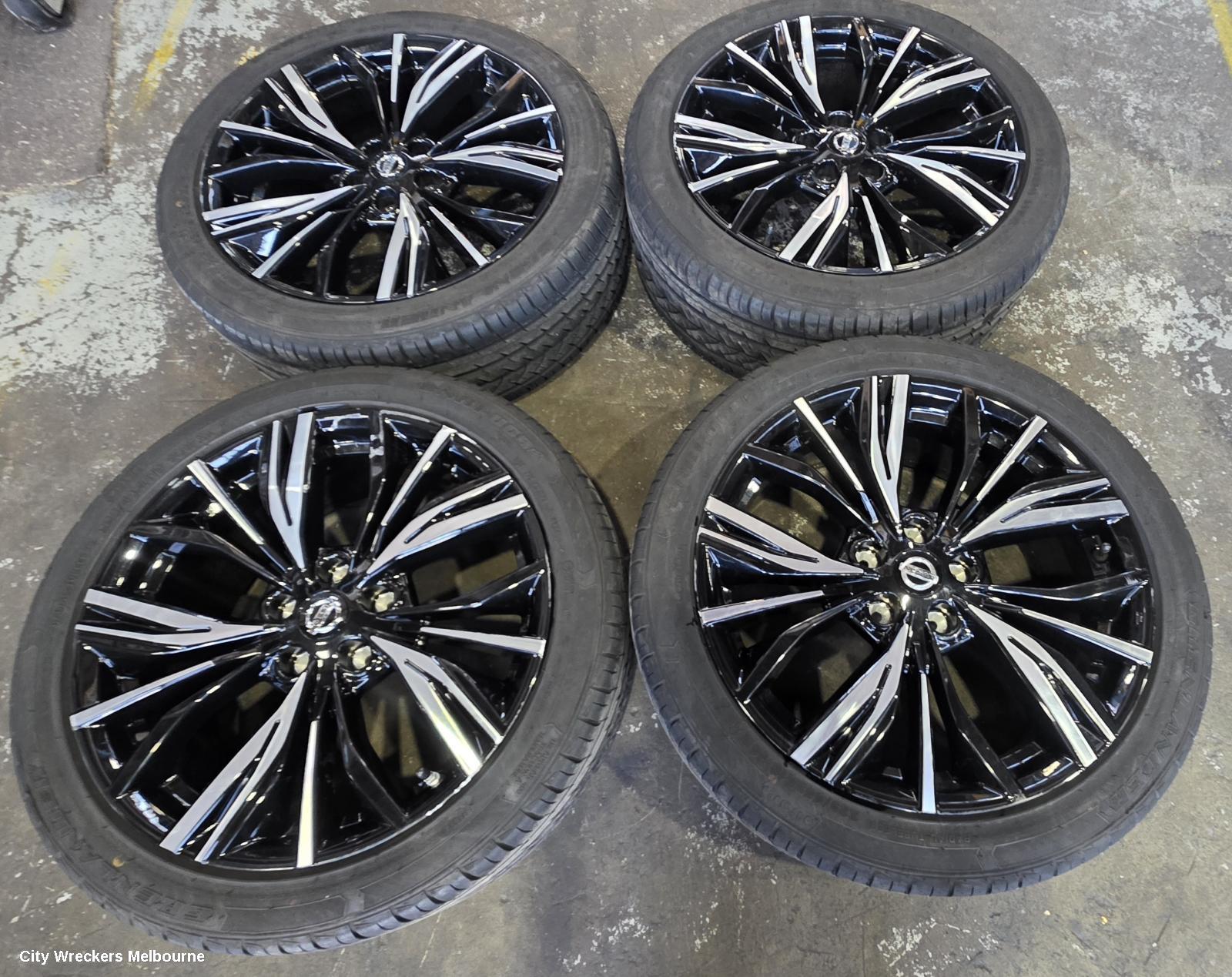 NISSAN JUKE WHEEL MAG, FACTORY, 19X7IN, MULTI SPOKE, BI-COLOUR, BLACK/SILVER, F16, 03/2020 ONWARDS