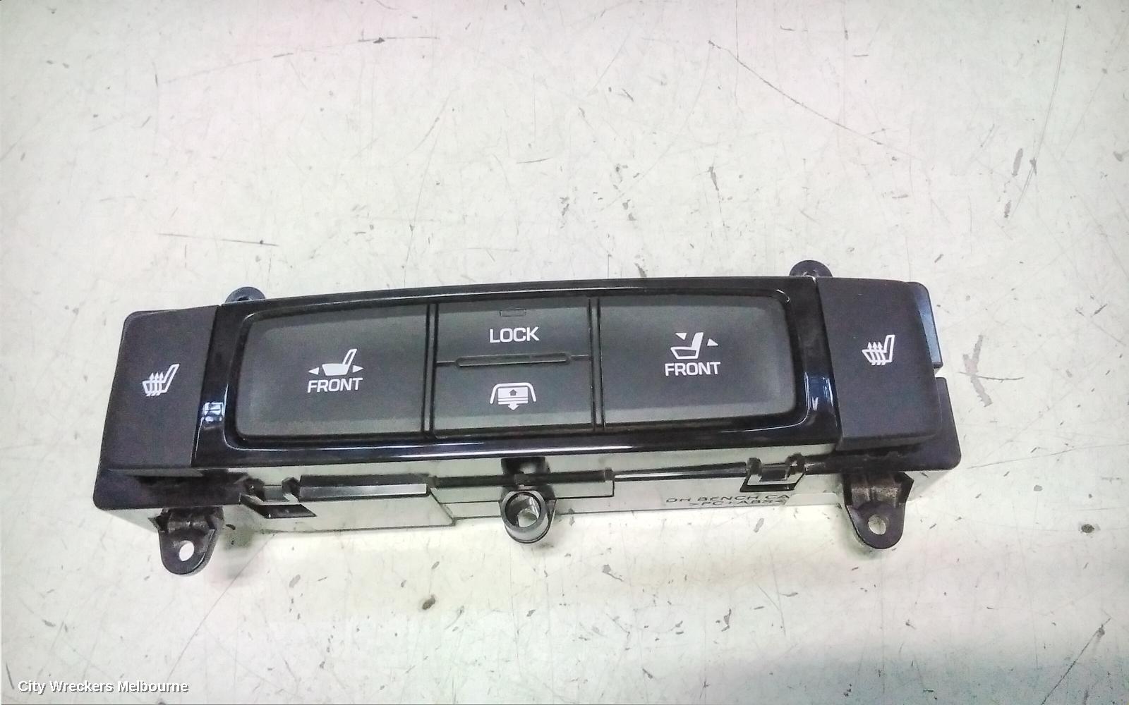HYUNDAI GENESIS, SWITCH PANEL WITH FRONT SEAT ADJUSTMENT, DOOR LOCK & REAR BLIND (IN REAR CENTRE ARM REST), DH, 11/2014 - 01/2018, 89950 B1000 FRONT ADJUSTMENT AND HEATED BUTTON : 151085