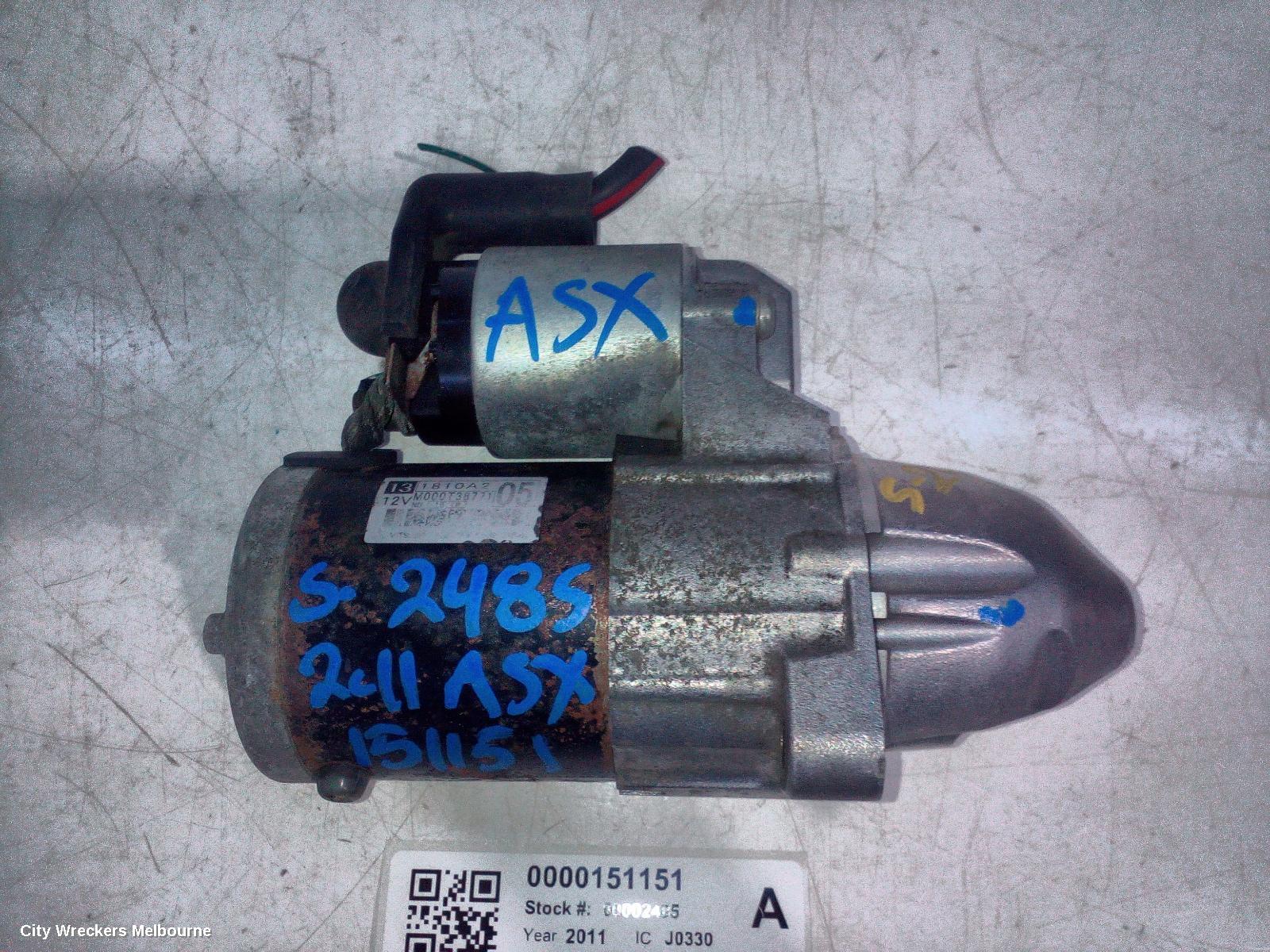 MITSUBISHI ASX STARTER, PETROL, 2.0/2.4, 1.3KW MITSUBISHI M000T38771, XA-XD, 05/2010 ONWARDS