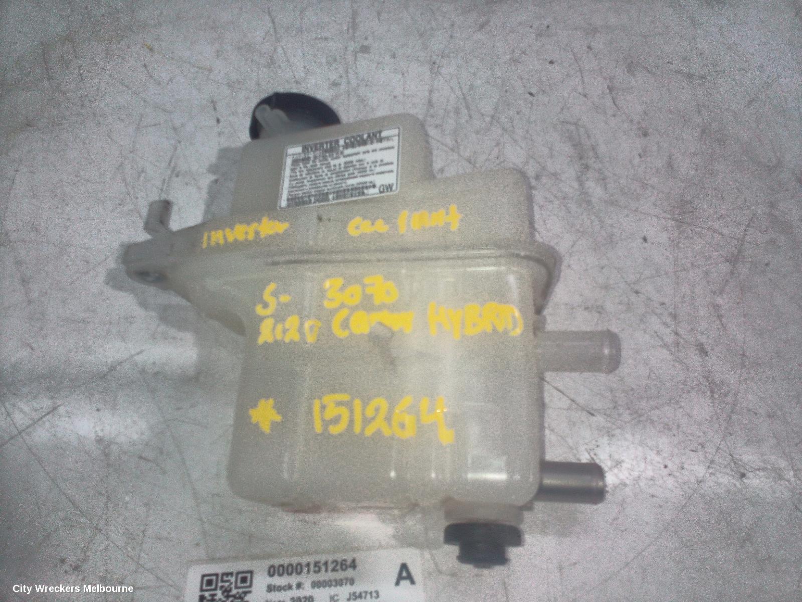 TOYOTA CAMRY OVERFLOW BOTTLE, INVERTER COOLANT BOTTLE (HEV ONLY), XV70, 09/2017 - 05/2024