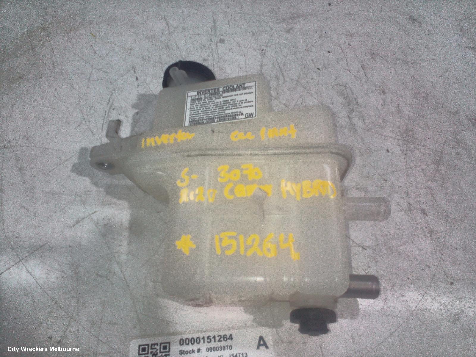 TOYOTA CAMRY OVERFLOW BOTTLE, INVERTER COOLANT BOTTLE (HEV ONLY), XV70, 09/2017 - 05/2024