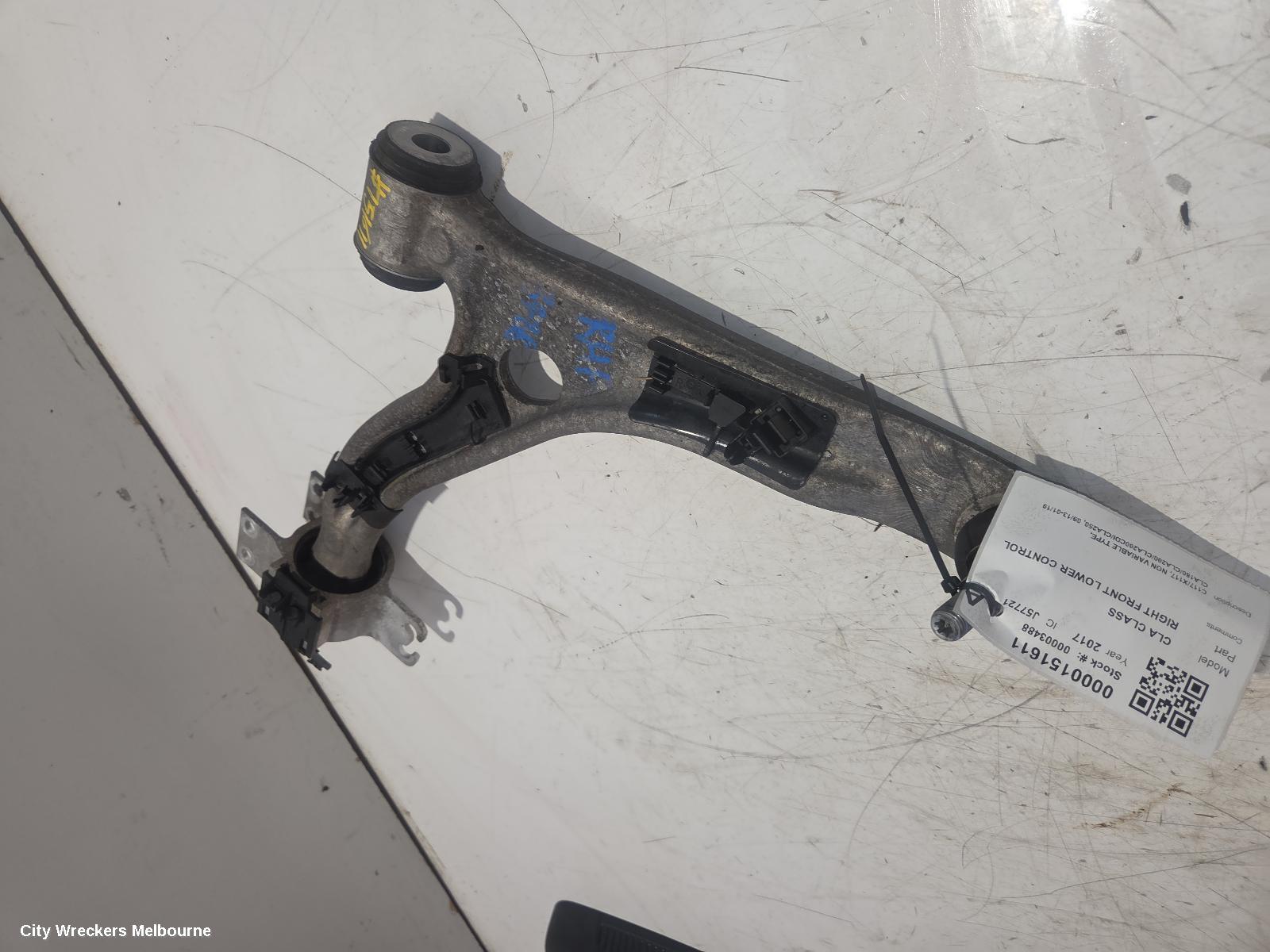 MERCEDES CLA CLASS RIGHT FRONT LOWER CONTROL ARM, C117/X117, NON VARIABLE TYPE, CLA180/CLA200/CLA200CDI/CLA250, 09/2013 - 01/2019