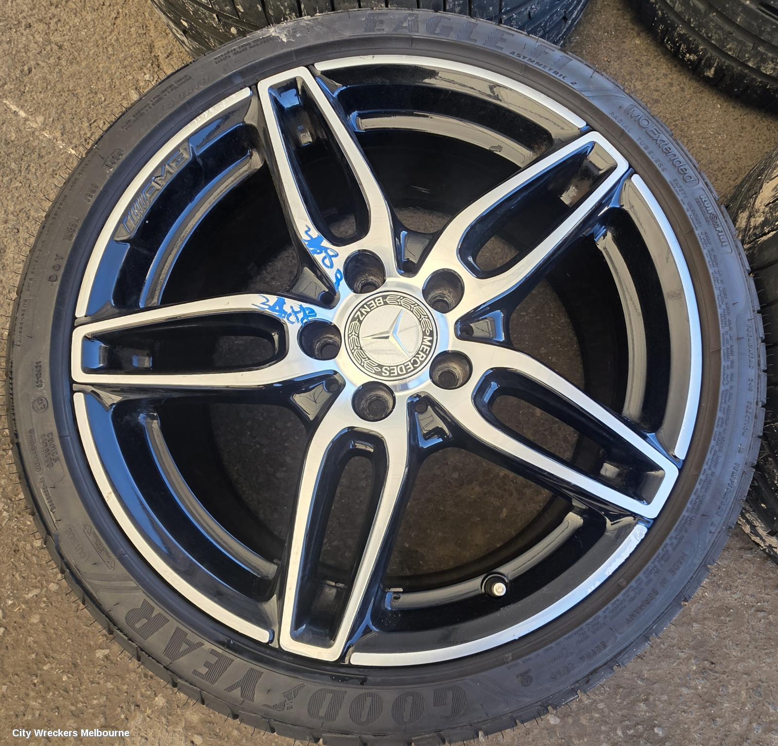 MERCEDES CLA CLASS WHEEL MAG, C117/X117, FACTORY, 18X7.5IN, 5 TWIN SPOKE, 612 CODE, 10/2013 - 02/2019