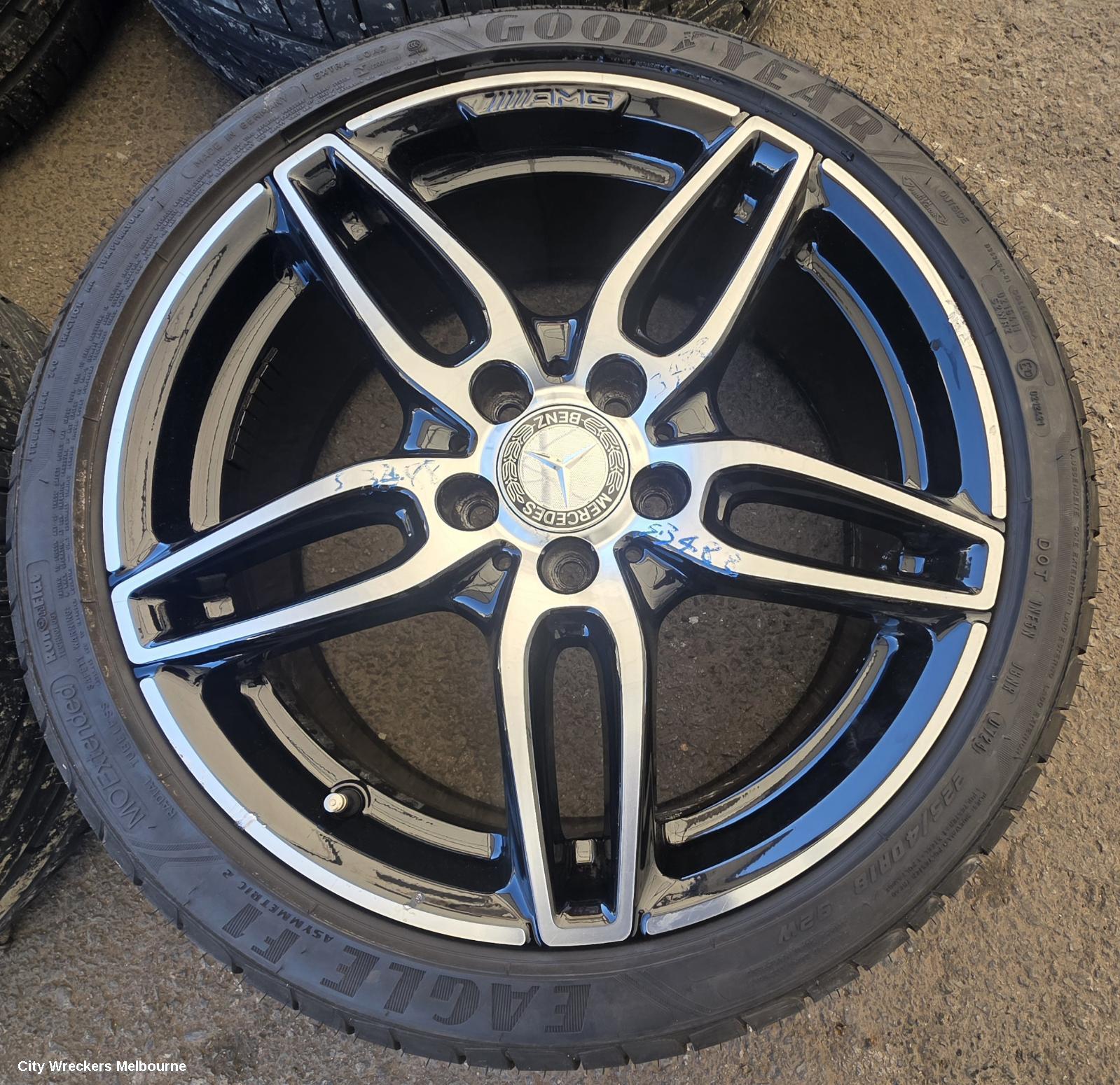 MERCEDES CLA CLASS WHEEL MAG, C117/X117, FACTORY, 18X7.5IN, 5 TWIN SPOKE, 612 CODE, 10/2013 - 02/2019