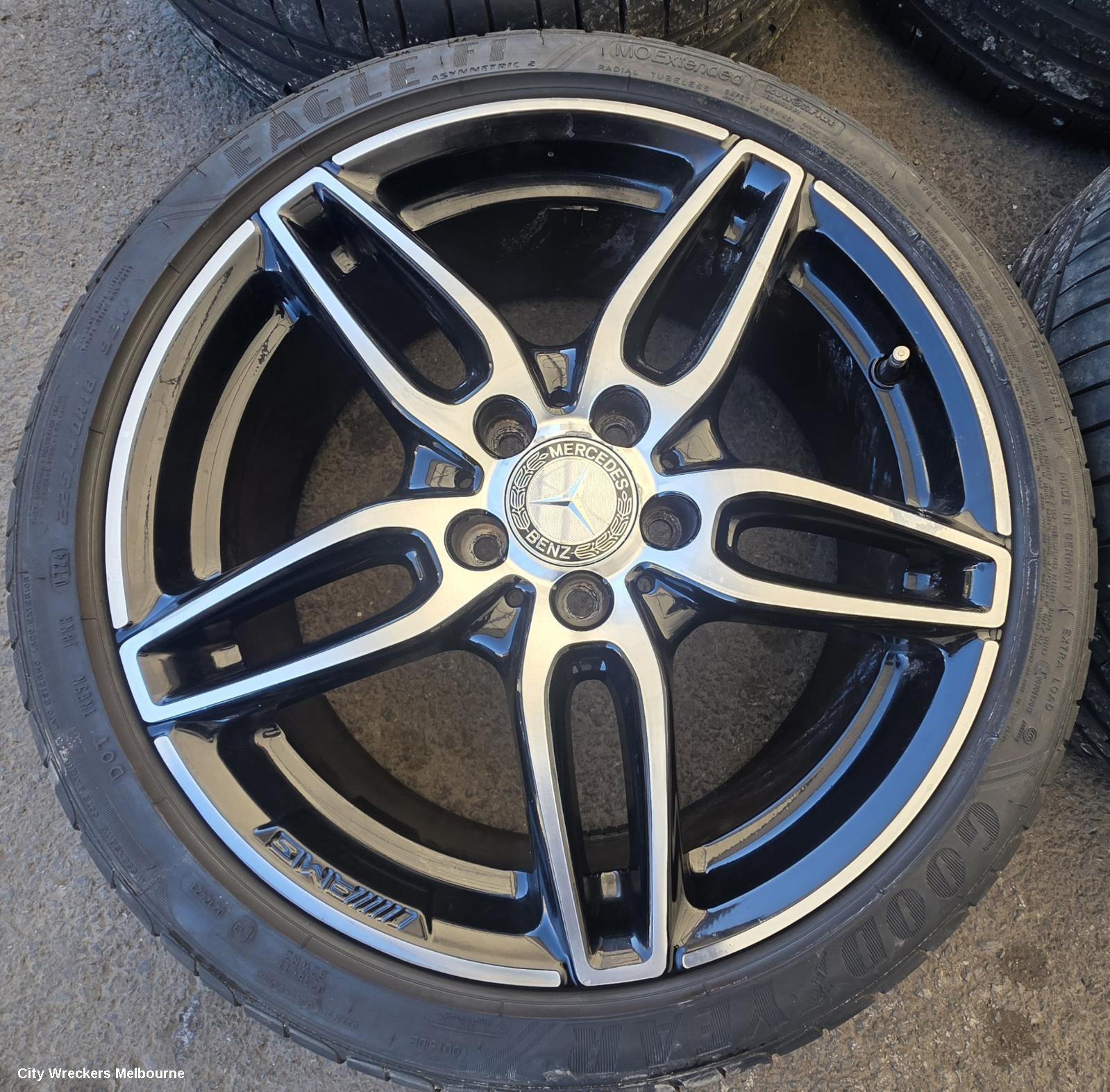 MERCEDES CLA CLASS WHEEL MAG, C117/X117, FACTORY, 18X7.5IN, 5 TWIN SPOKE, 612 CODE, 10/2013 - 02/2019