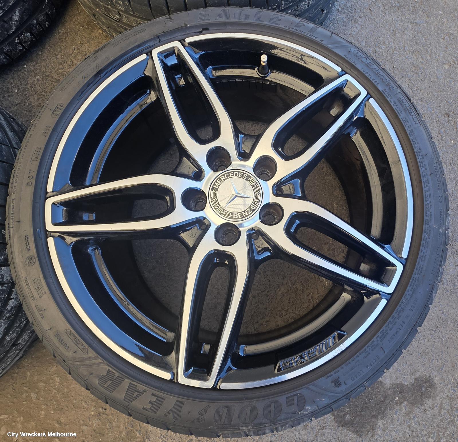 MERCEDES CLA CLASS WHEEL MAG, C117/X117, FACTORY, 18X7.5IN, 5 TWIN SPOKE, 612 CODE, 10/2013 - 02/2019