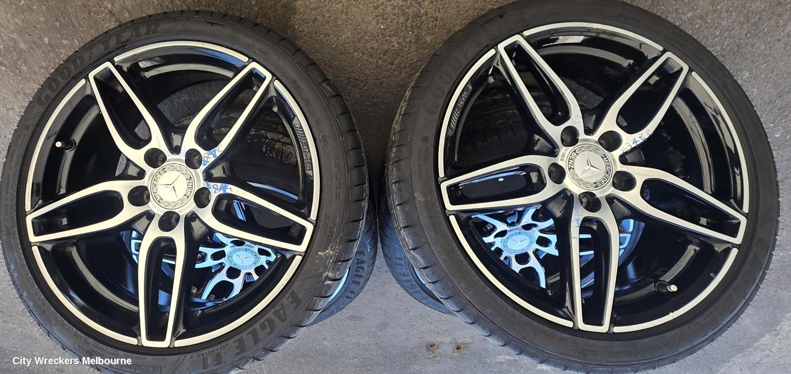 MERCEDES CLA CLASS WHEEL MAG, C117/X117, FACTORY, 18X7.5IN, 5 TWIN SPOKE, 612 CODE, 10/2013 - 02/2019
