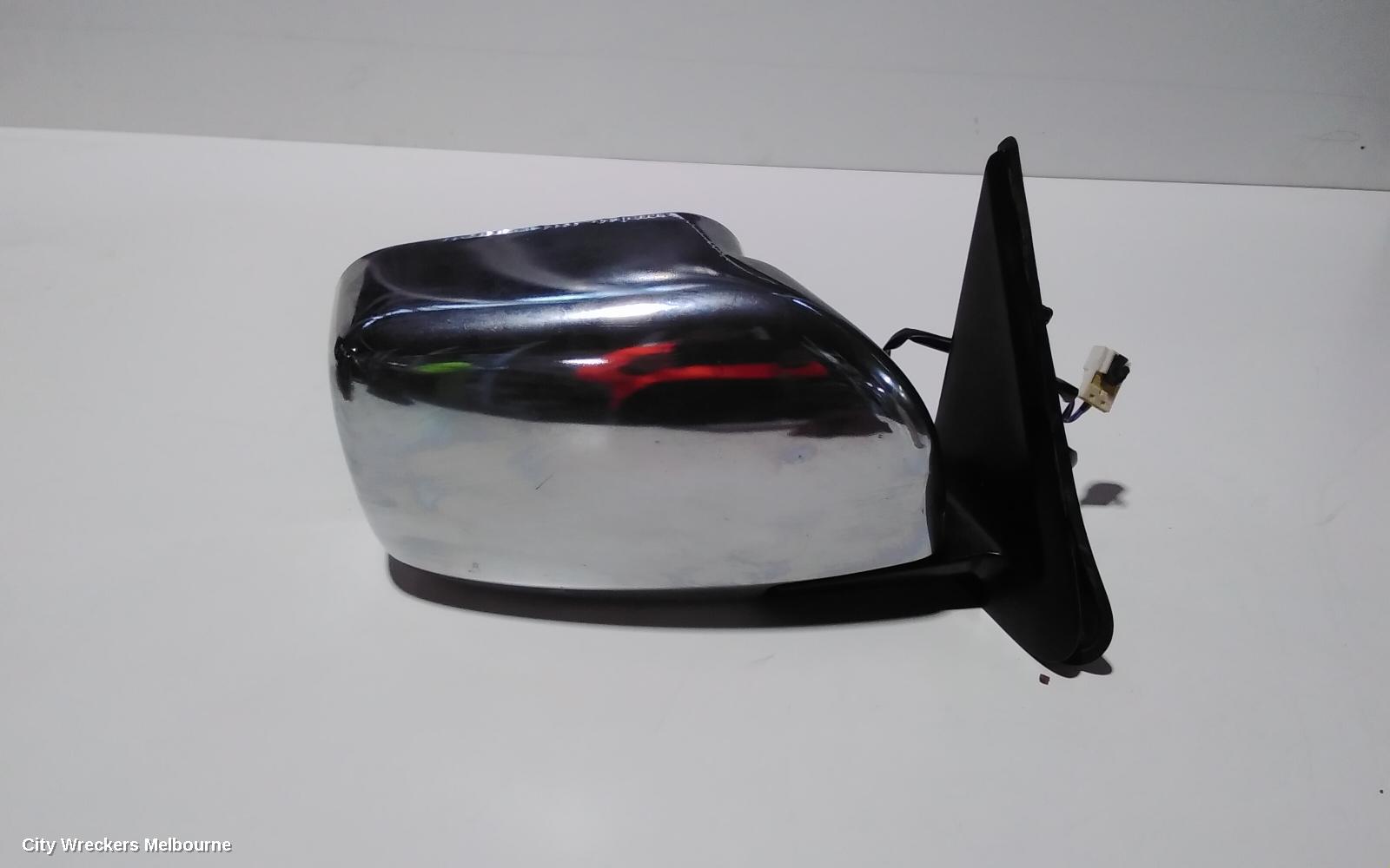 NISSAN PATROL RIGHT DOOR MIRROR, Y61/GU, POWER, WAGON, CHROME, 10/2004 - 04/2017
