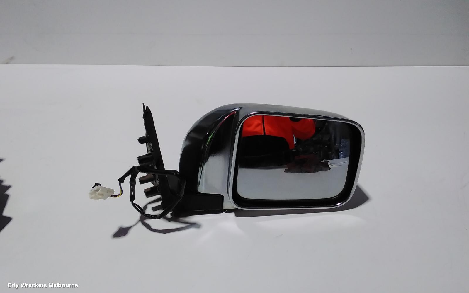 NISSAN PATROL RIGHT DOOR MIRROR, Y61/GU, POWER, WAGON, CHROME, 10/2004 - 04/2017