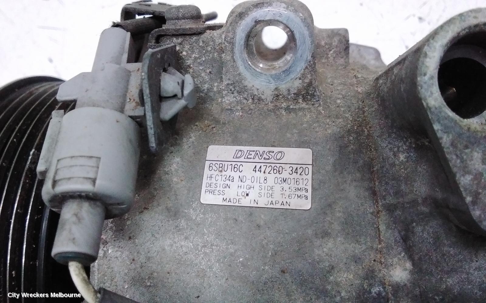 TOYOTA AURION A/C COMPRESSOR, GSV40R, 3.5, 2GR-FE, 6SBU16C, 10/2006 - 03/2012