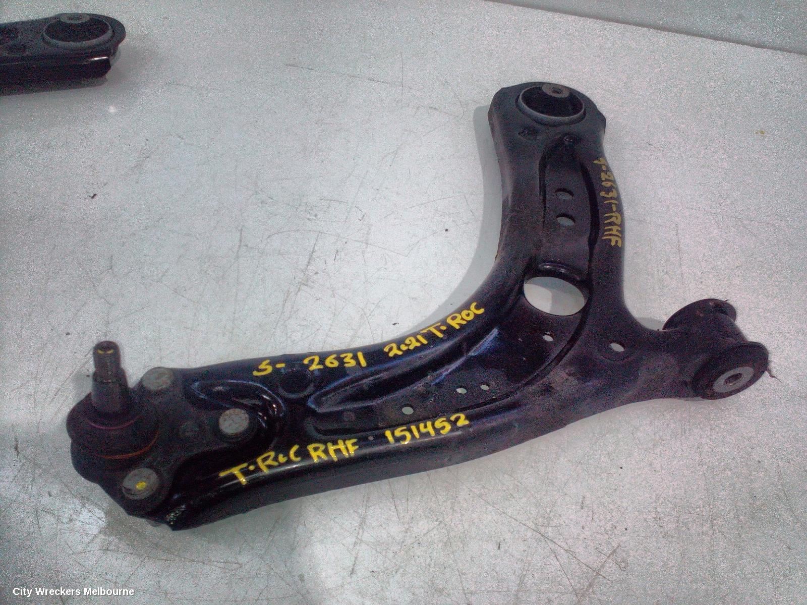 VOLKSWAGEN T-ROC RIGHT FRONT LOWER CONTROL ARM, A1, 03/2020 - 12/2025