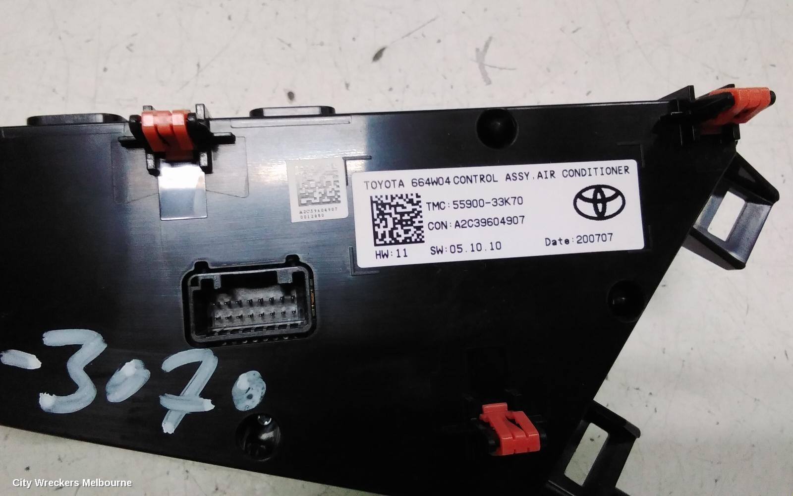 TOYOTA CAMRY HEATER/AC CONTROLS, CLIMATE CONTROL TYPE, XV70, 09/2017 - 05/2024
