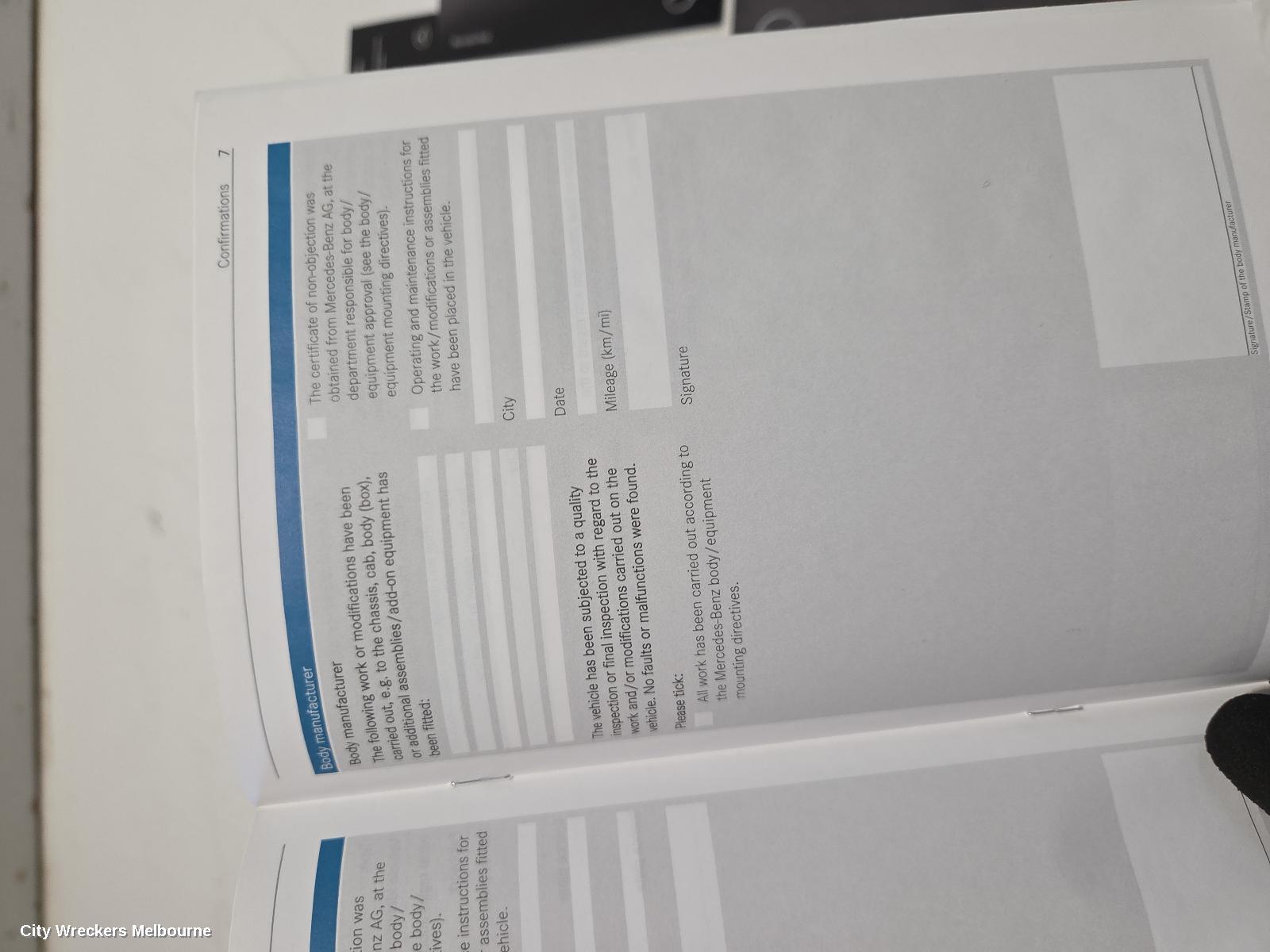 MERCEDES SPRINTER OWNERS HANDBOOK, VS30, 05/2018 ONWARDS