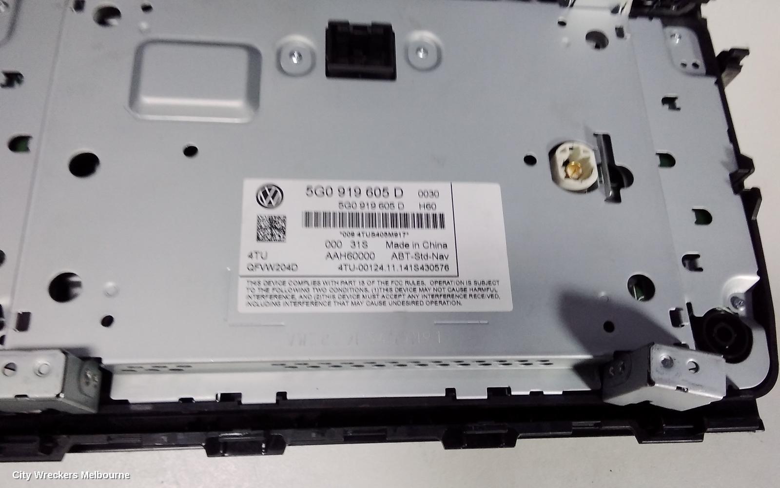 VOLKSWAGEN GOLF RADIO/CD/DVD/SAT/TV, SAT NAV TOUCHSCREEN, GEN 7, 03/2013 - 03/2017