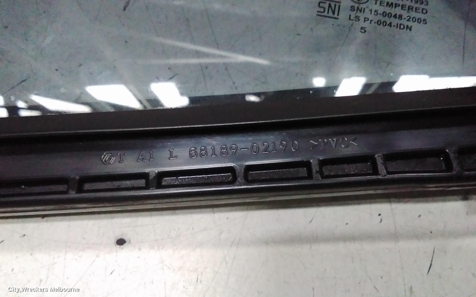 TOYOTA COROLLA LEFT REAR 1/4 DOOR GLASS, ZRE172/20182R, 12/2013 - 06/2019