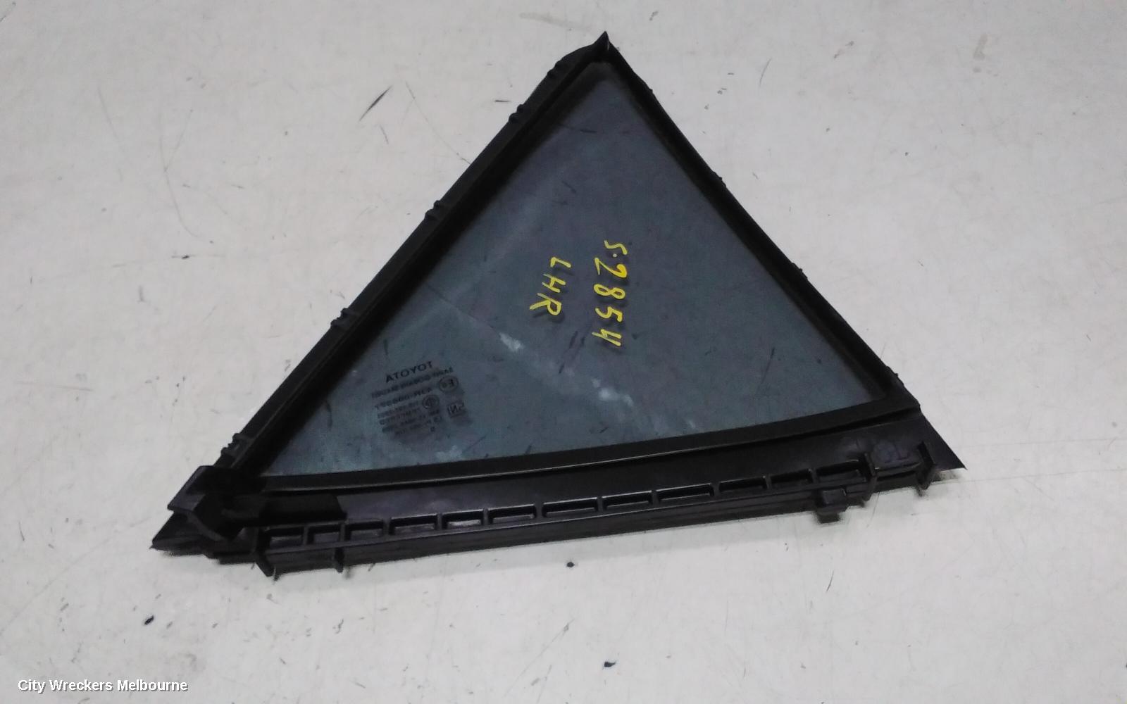 TOYOTA COROLLA LEFT REAR 1/4 DOOR GLASS, ZRE172/20182R, 12/2013 - 06/2019