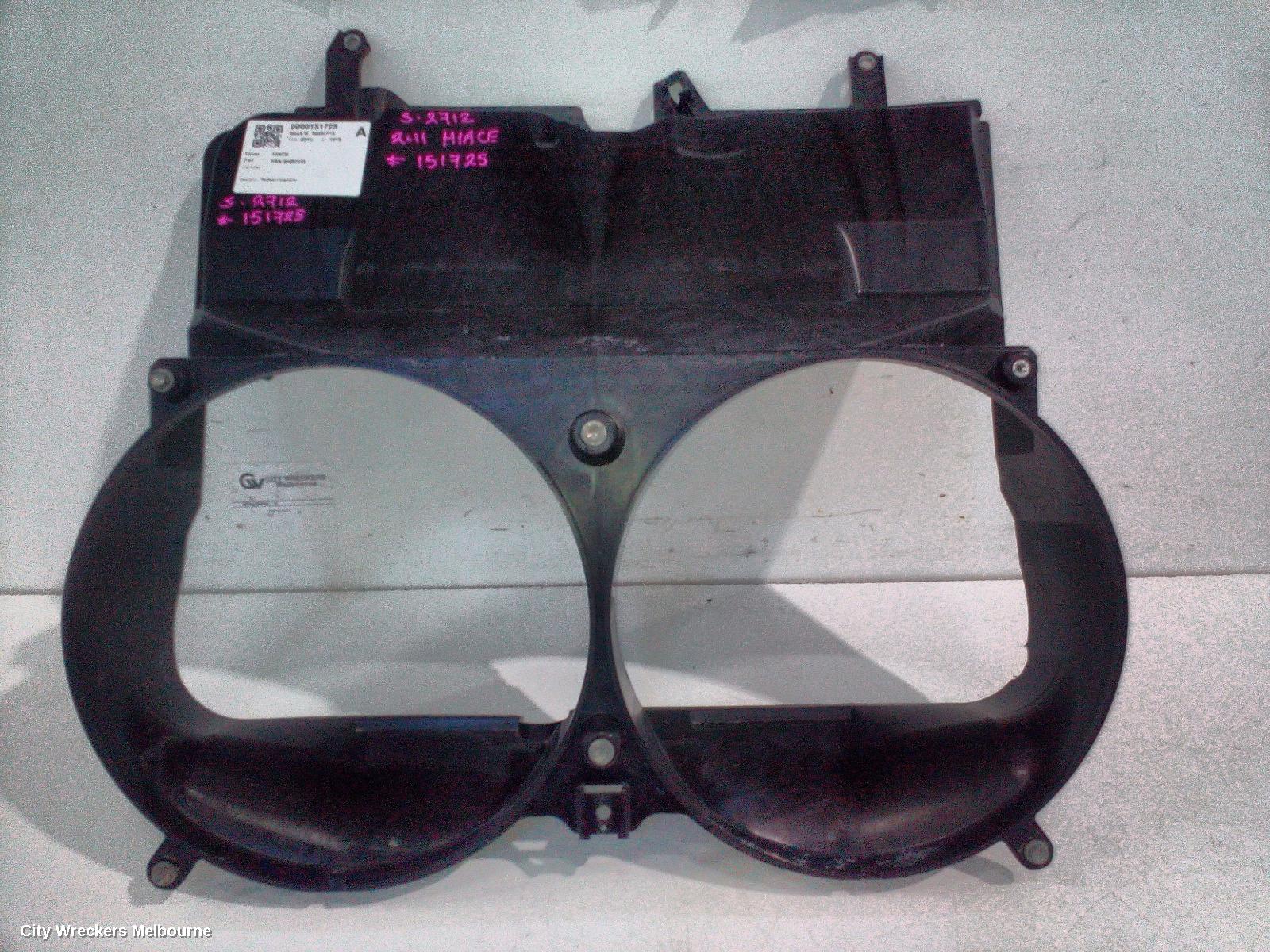 TOYOTA HIACE FAN SHROUD, TRH/KDH 03/2005 - 04/2019