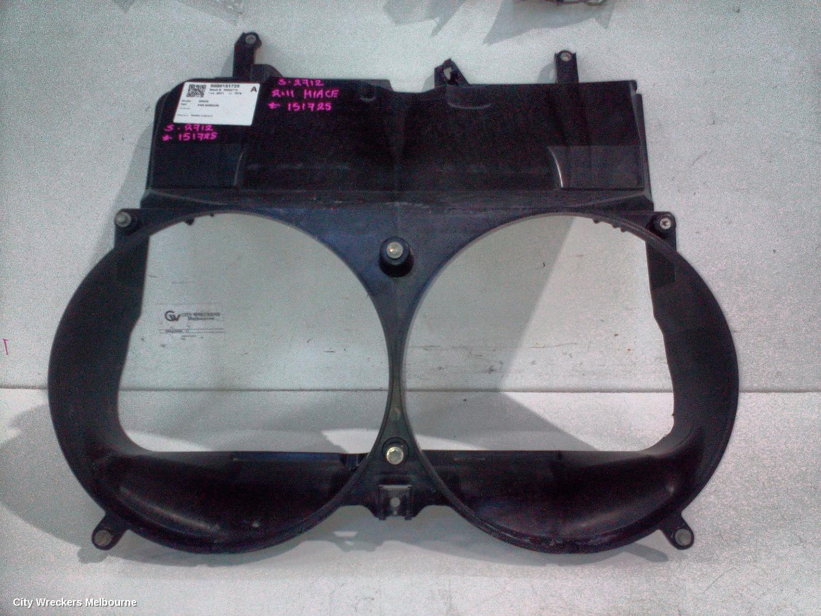 TOYOTA HIACE FAN SHROUD, TRH/KDH 03/2005 - 04/2019