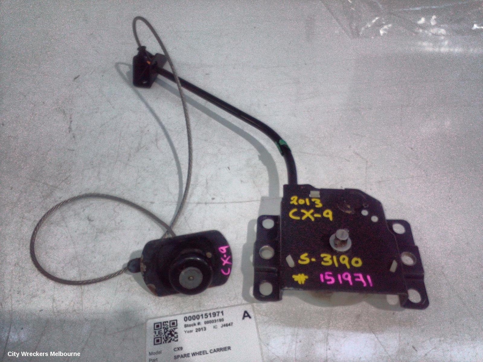 MAZDA CX9 SPARE WHEEL CARRIER, TB, 12/2007 - 12/2015