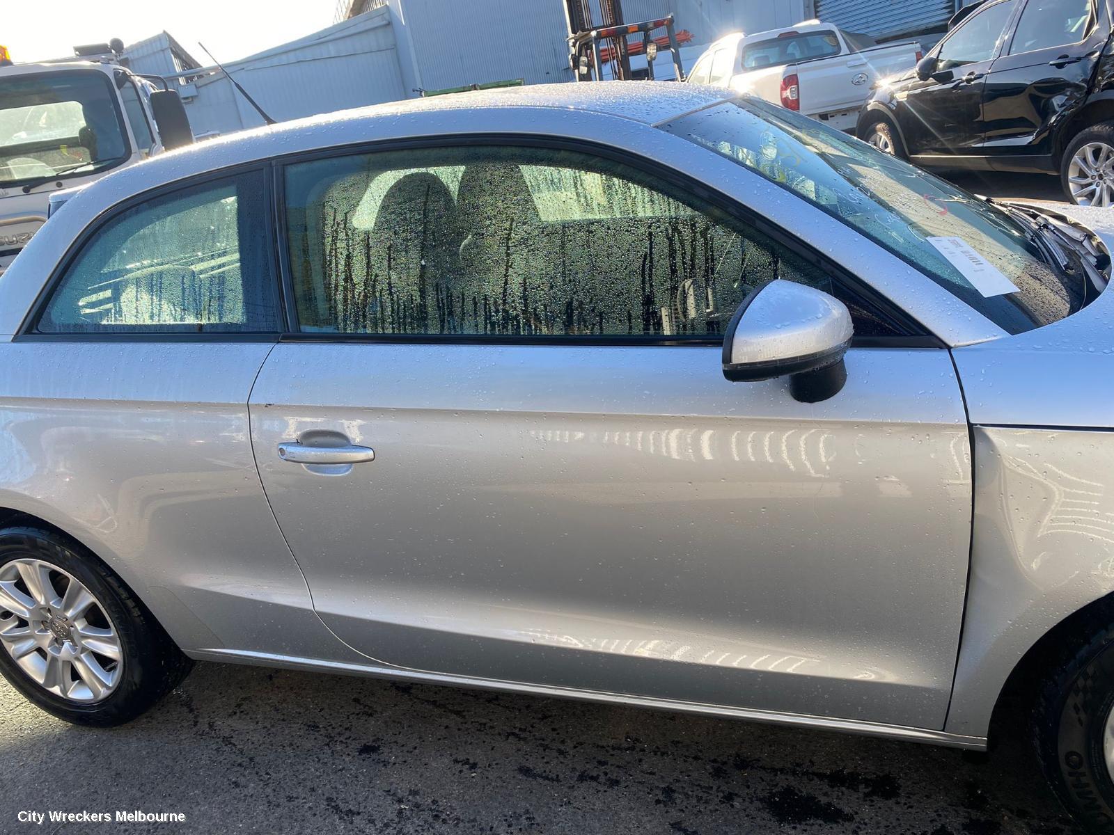 AUDI A1 RIGHT FRONT DOOR, 8X, A1, 3DR HATCH, 12/2010 - 05/2013