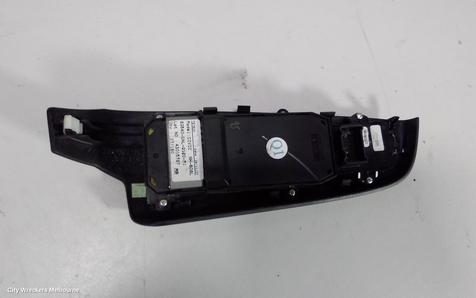 HONDA CIVIC PWR DR WIND SWITCH, RH FRONT (MASTER SWITCH), SEDAN, 8TH GEN, 02/2006 - 12/2011