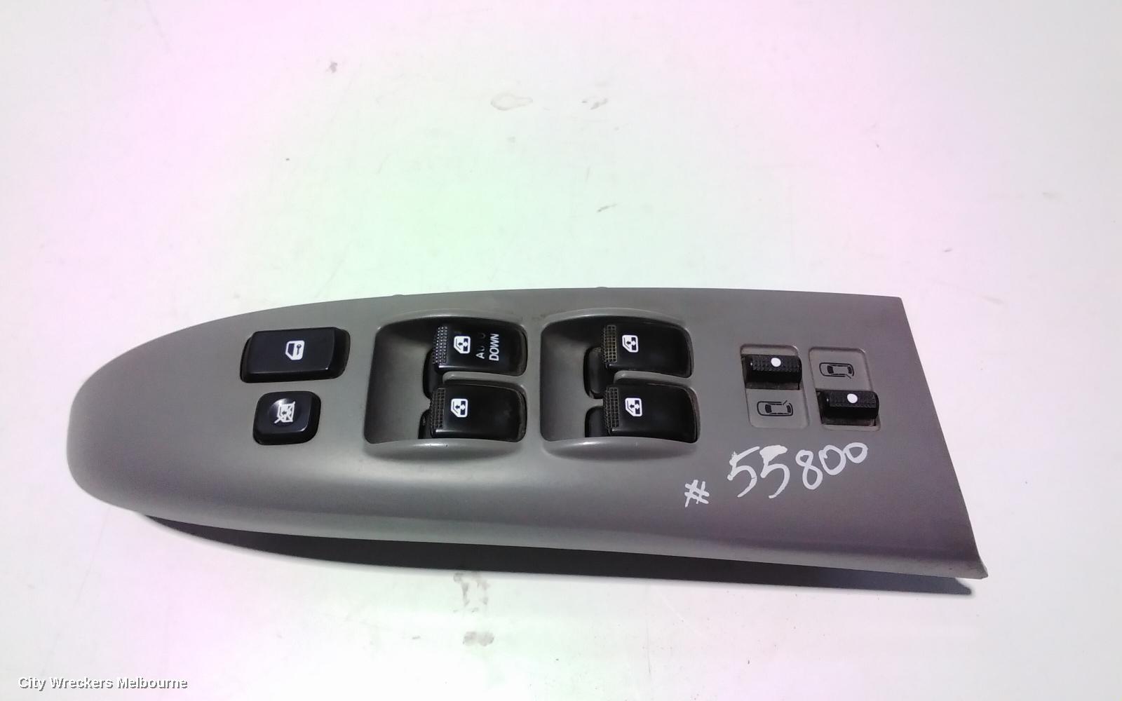 KIA CARNIVAL/GRAND CARNIVAL PWR DR WIND SWITCH, RH FRONT (MASTER SWITCH), NON POWER SLIDE REAR DOORS TYPE, VQ, 01/2006 - 12/2014