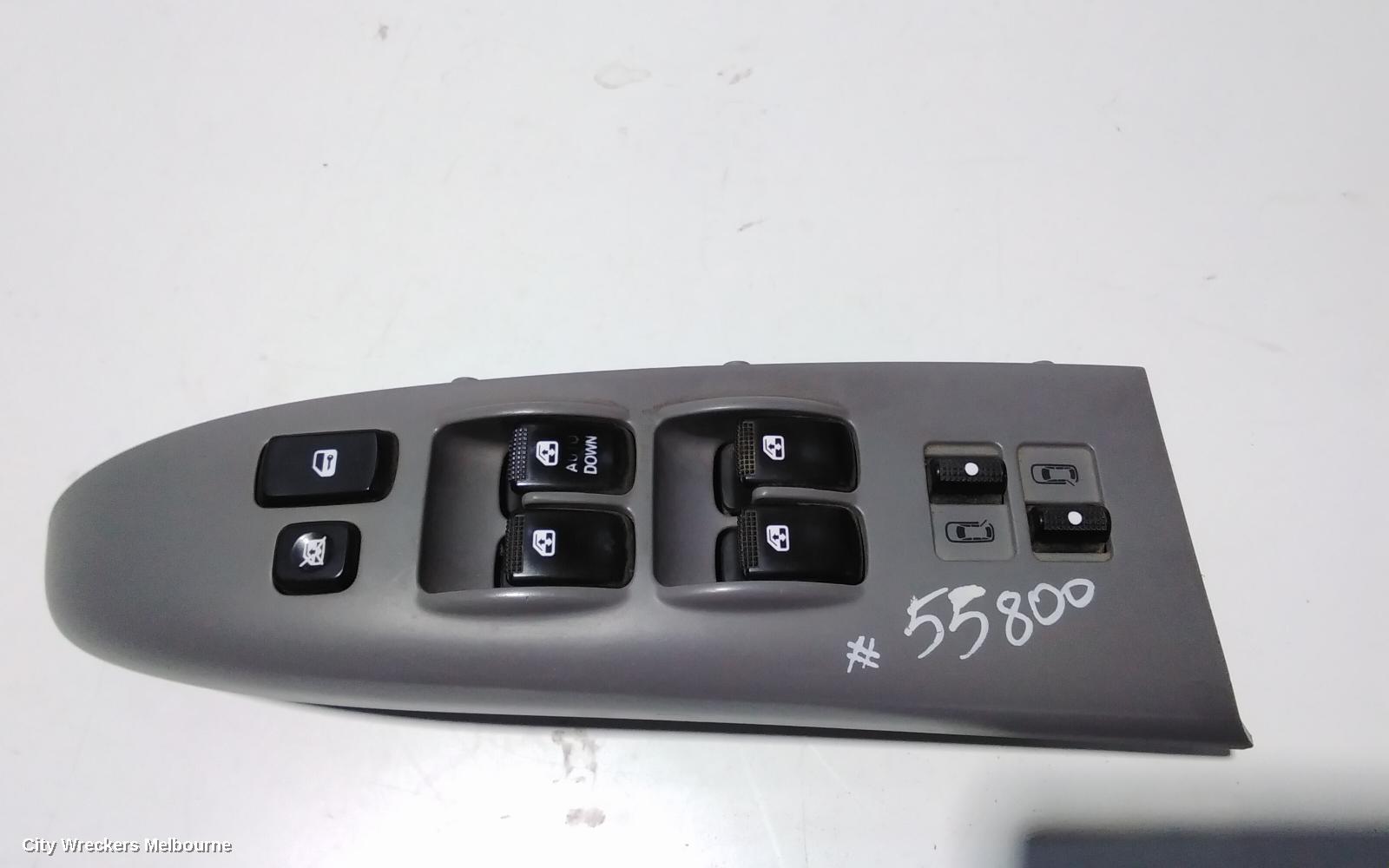 KIA CARNIVAL/GRAND CARNIVAL PWR DR WIND SWITCH, RH FRONT (MASTER SWITCH), NON POWER SLIDE REAR DOORS TYPE, VQ, 01/2006 - 12/2014