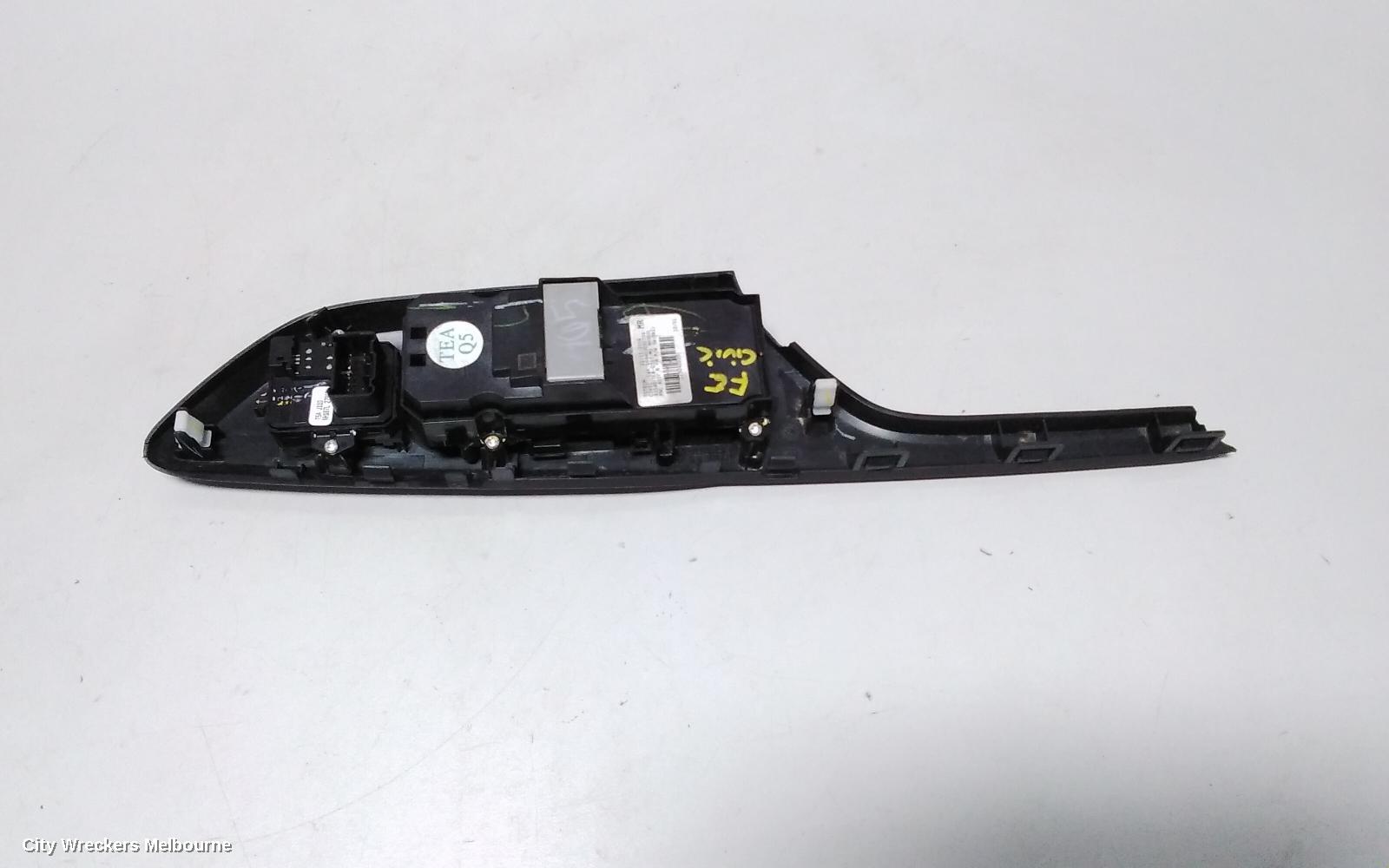 HONDA CIVIC PWR DR WIND SWITCH, RH FRONT (MASTER SWITCH), SEDAN, 9TH GEN, 04/2014 - 04/2016