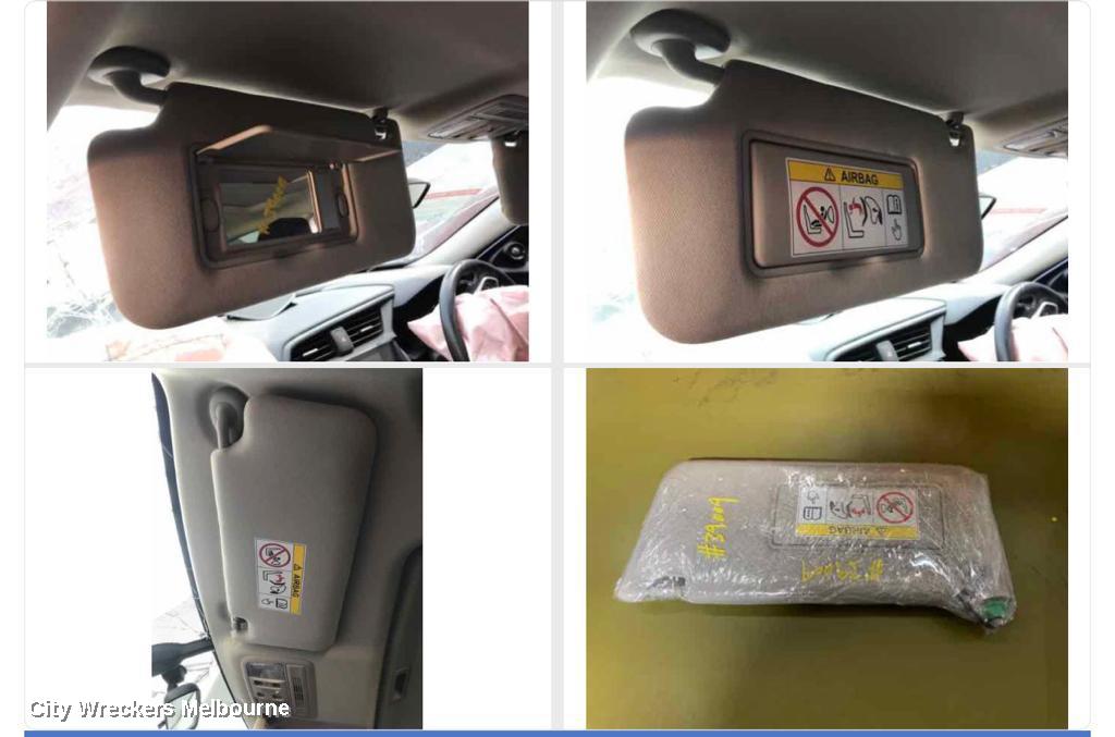 HONDA CIVIC SUNVISOR, 10TH GEN, LH SIDE, LIGHT GREY, CLOTH, 05/2016 - 08/2021