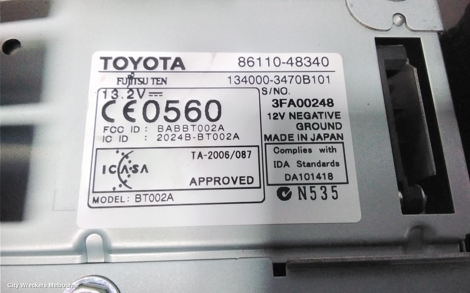 LEXUS RX SERIES RADIO/CD/DVD/SAT/TV, SAT NAV HEAD UNIT, AL10, 12/2008 - 08/2015